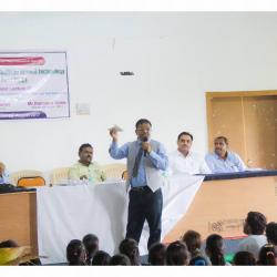 Mr.Ratnakar Ahire & Mr. Sandeep Jadhav, delivering Lecture on personality development.