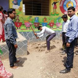 NSS Volunteer doing work during NSS Special Camp-2019 at village limba Tq.dist.beed.