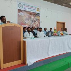 Selebration of chatraapati. Shri shivaji maharaj jayani chief guest Hon.dr.G.V.Salunke, Hon. principal Dr.Z.H.sayed,& all staff & students
