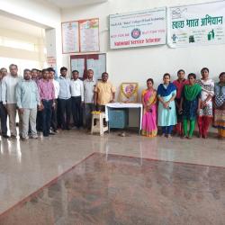 Selebration of birth annerversory of chatrapati shahu maharaj at KSKCFT.Beed, in present of Hon. G.V.salunke & all staff