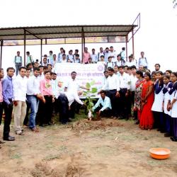 Tree Plantation programme on 1st july 2019 by Hon. Dr G.V. Salunke,all staff members & student's of KSKCFT.Beed.
