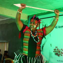 Student Abhishek Dalvi performing Creative dance