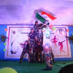 Girls student's performing group dance