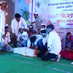 Student's performing drama in annual gathering