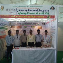 Our College food products stall at exhibition in Nashik 2018.