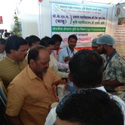 Hon. Mahadev Jankar (Ex.Minister) visited our College food products stall at Nashik 2018.